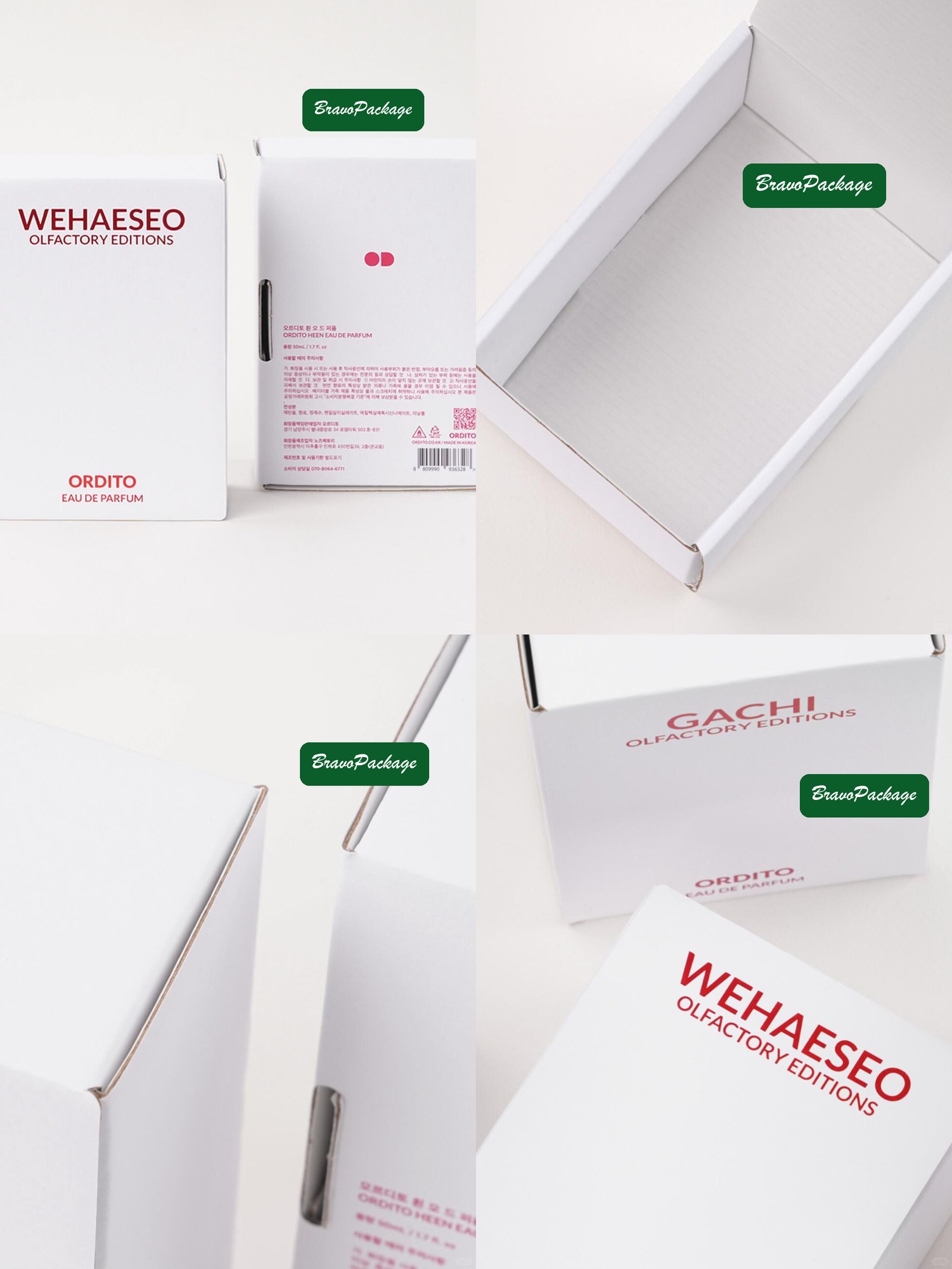 Corrugated Niche Fragrance Box with Spot Color Printing packaging collage
