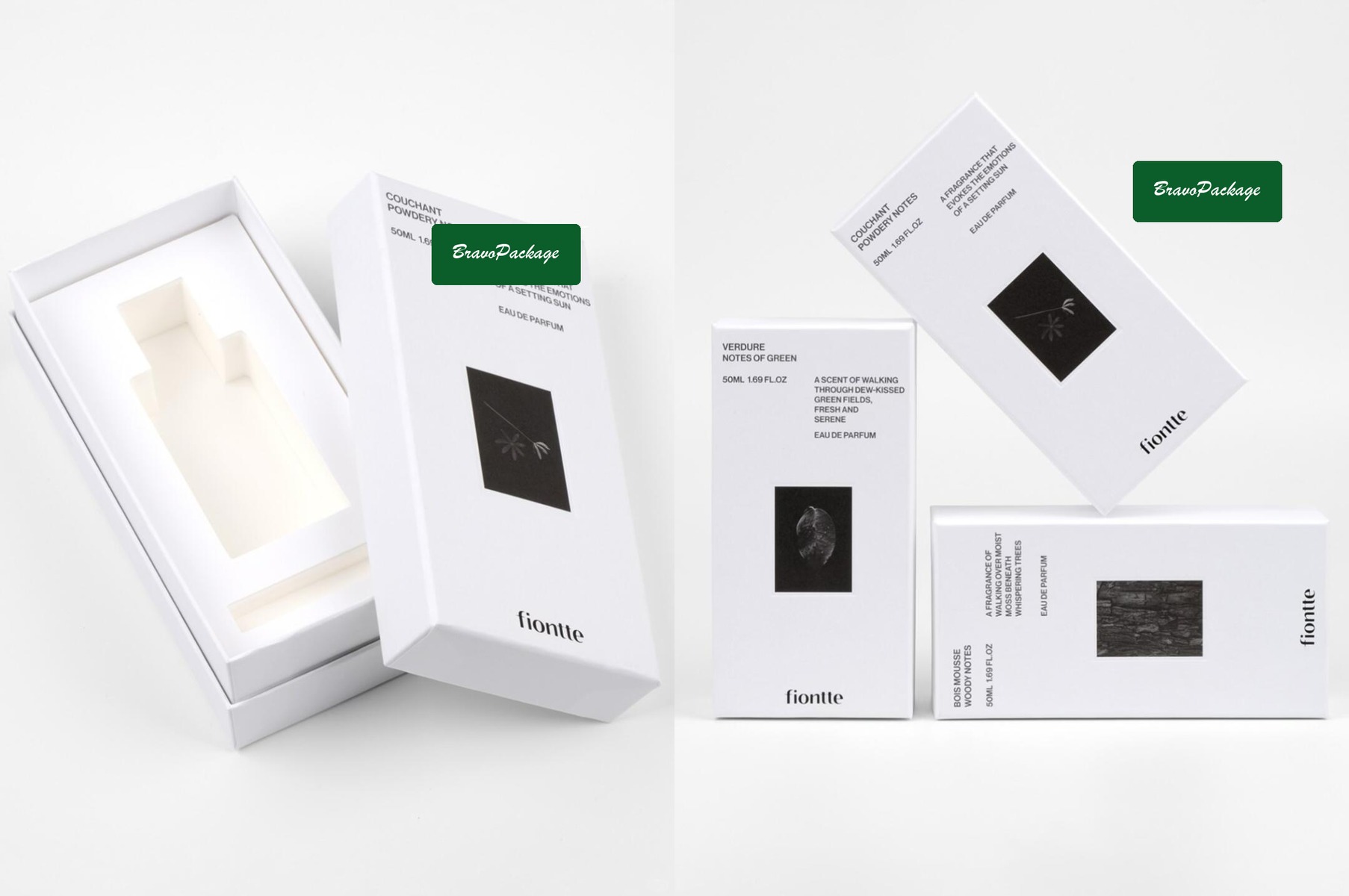 Understated Niche Fragrance Packaging with Premium Simplicity packaging collage