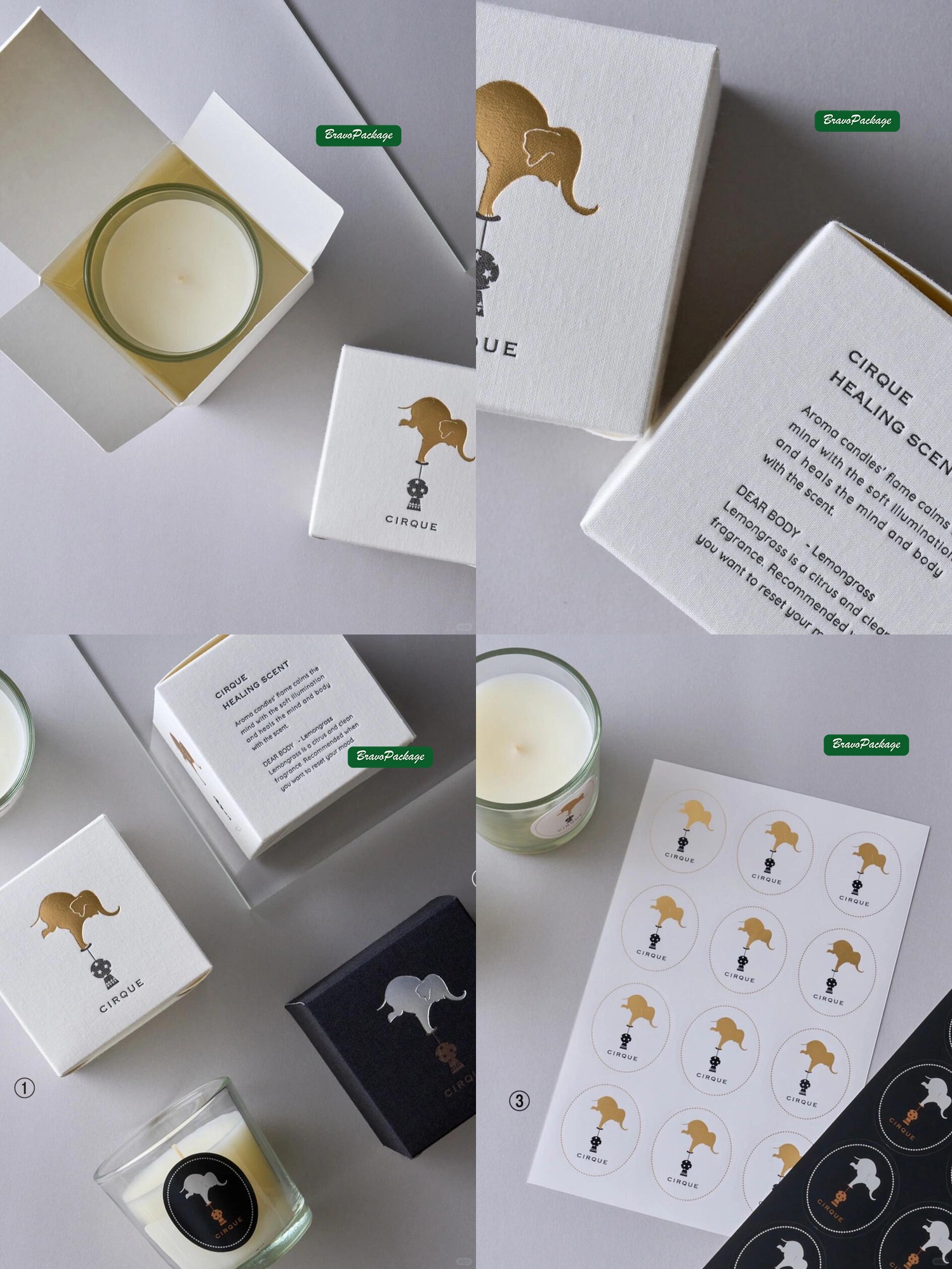 Scented Candle Box with Gift Appeal packaging collage