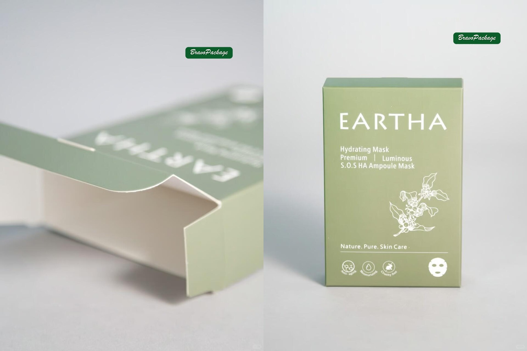 Natural Green Sheet Mask Carton