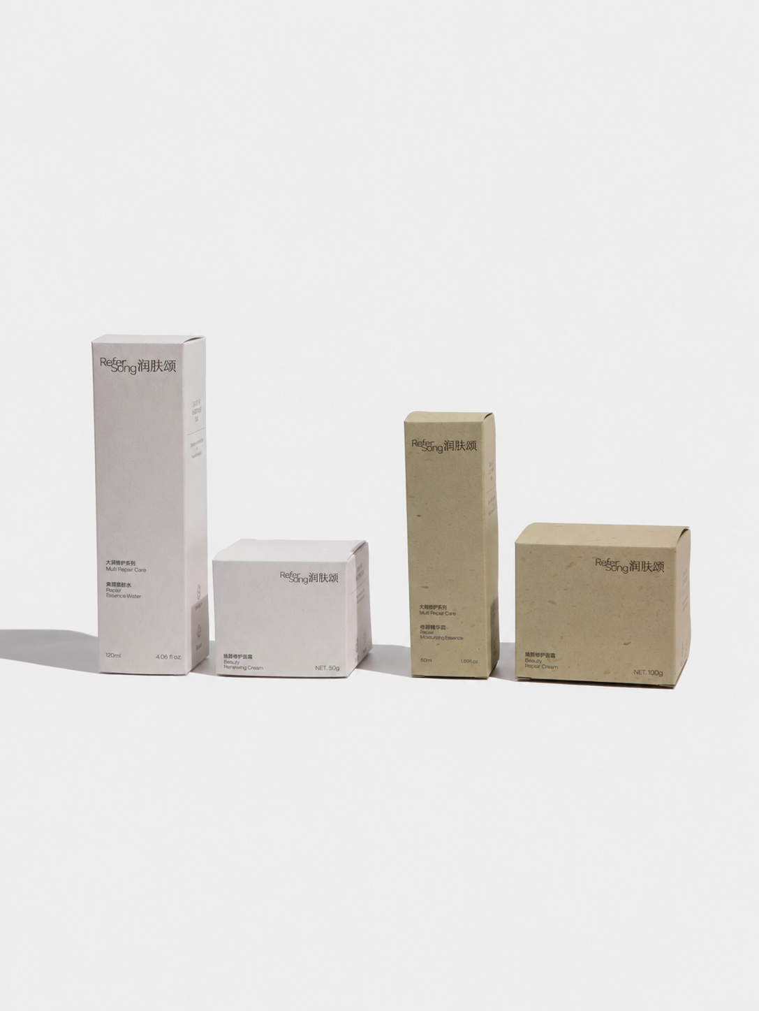 Confidential Skincare Brand skincare products packaging