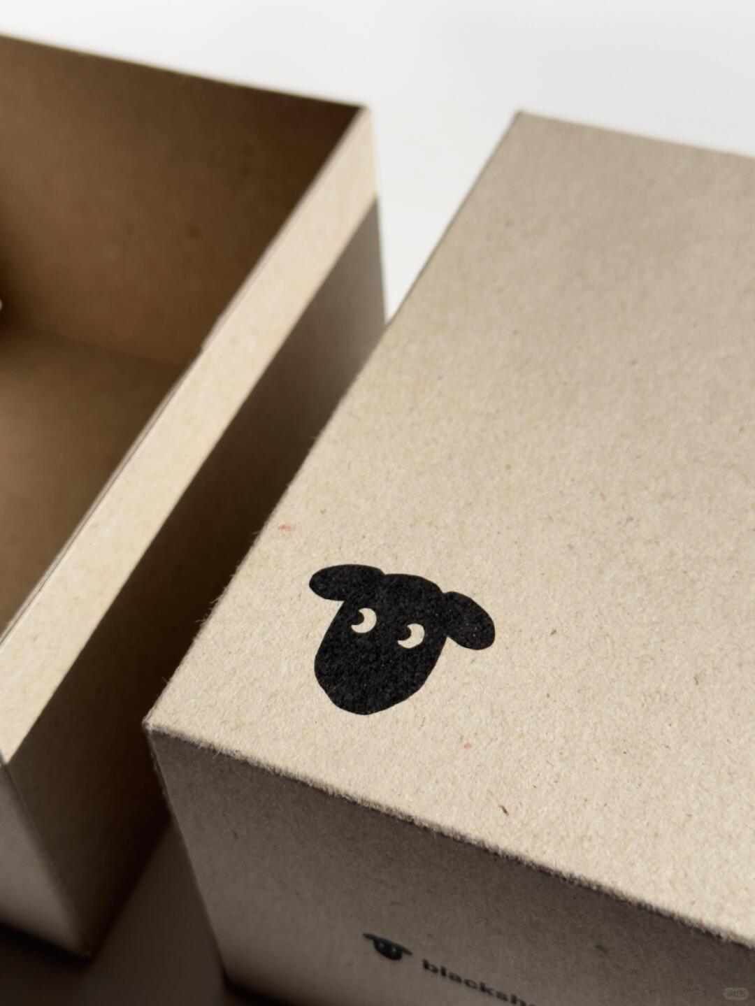 Black sheep logo hot stamped on natural greyboard
