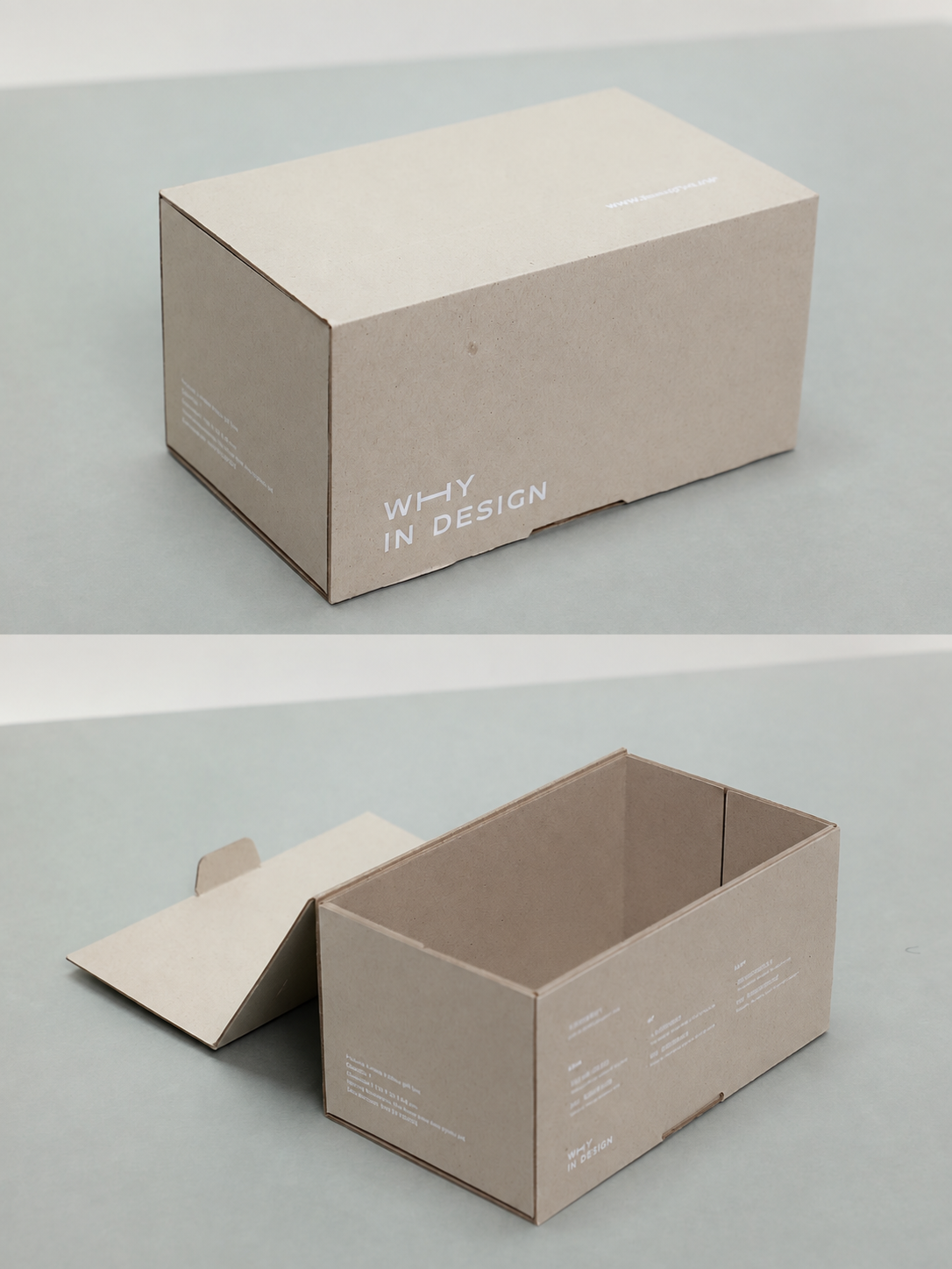 Why in Design creative studio materials packaging