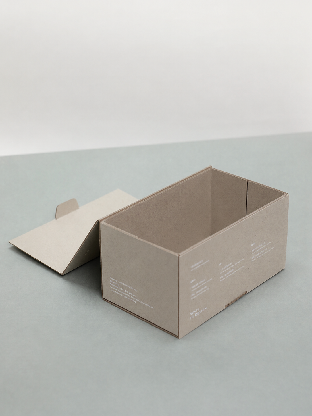 Why in Design creative studio materials packaging