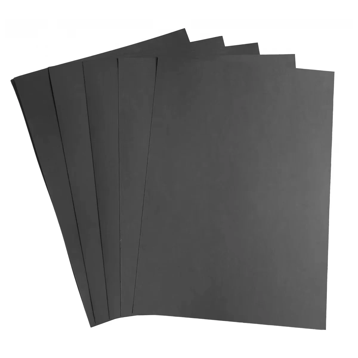 Black cardboard paper sheets sample