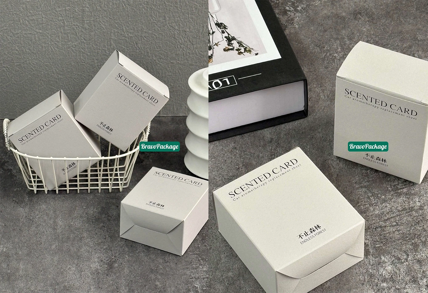Minimal Matte White Candle Packaging Soft Box with Clean Typography Design