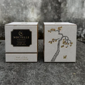 Cream grayboard two-piece folding perfume box image 2