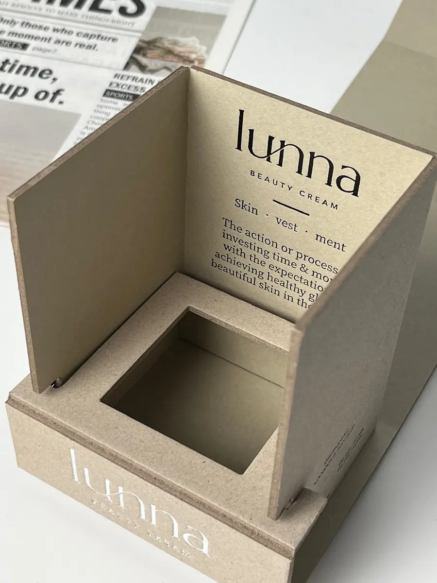 Two-piece grayboard folding box reference