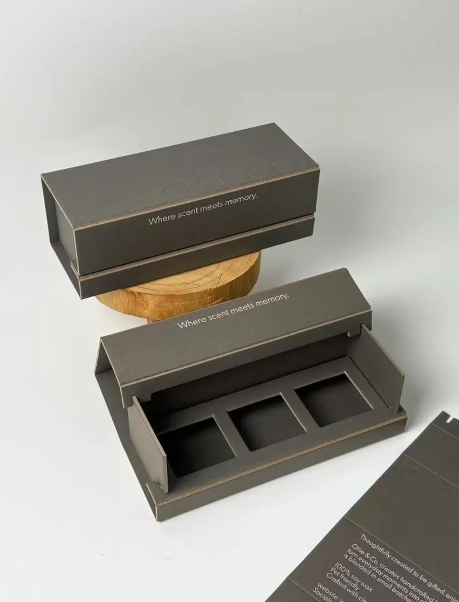 Two-piece grayboard folding box reference