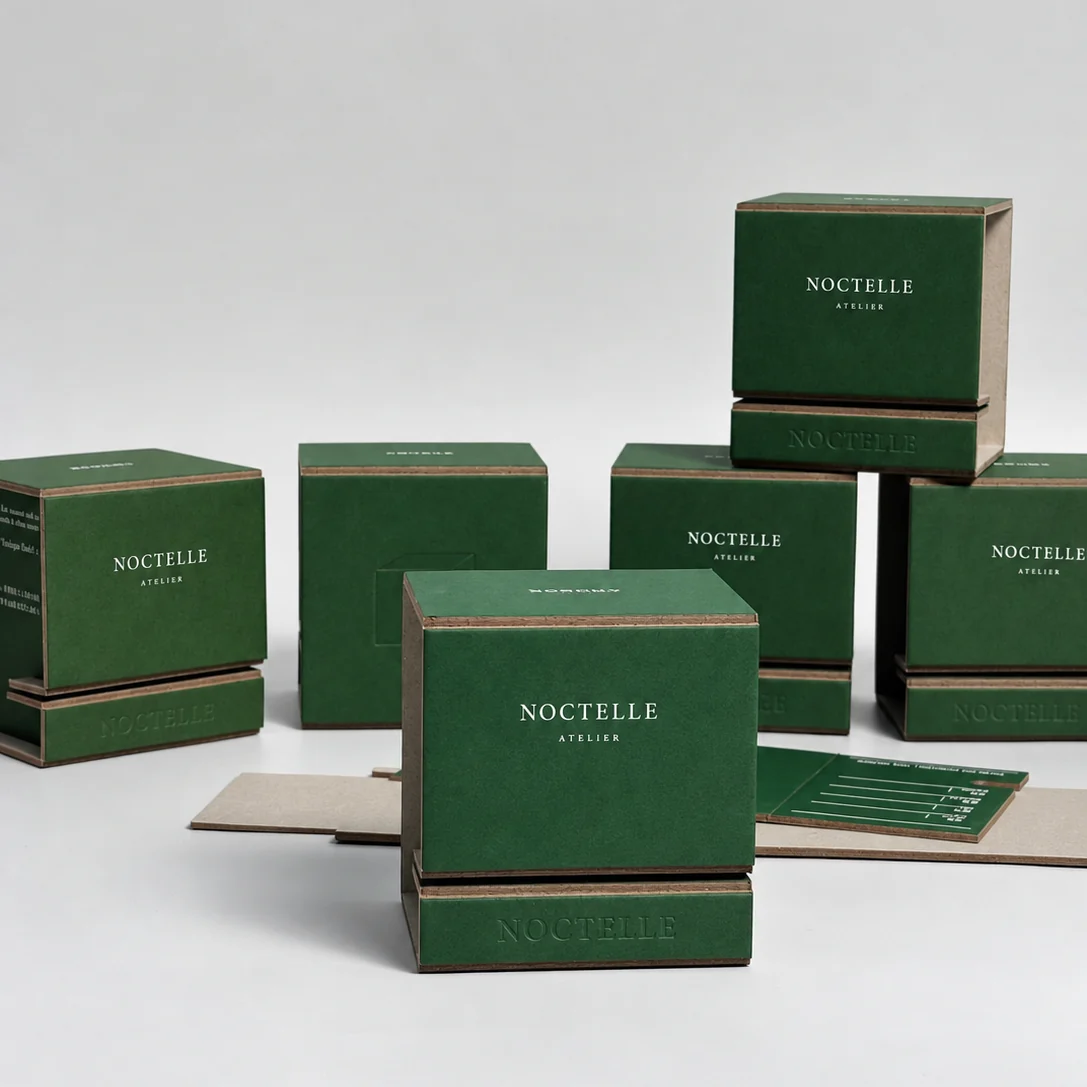 Green grayboard two-piece folding box