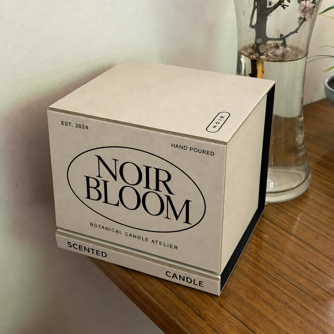 Ivory grayboard two-piece folding candle box