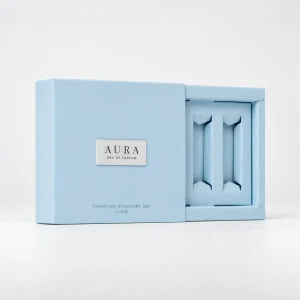 Mist Blue Sliding Perfume Box