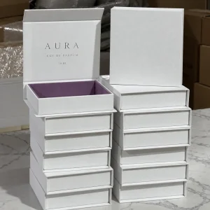 White Lavender Book-Style Perfume Box