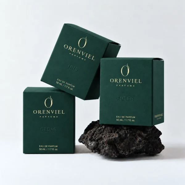 Dark Green paper perfume cartons — 深绿