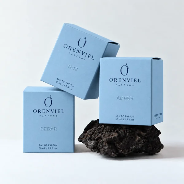 Forget Me Not paper perfume cartons — 勿忘草