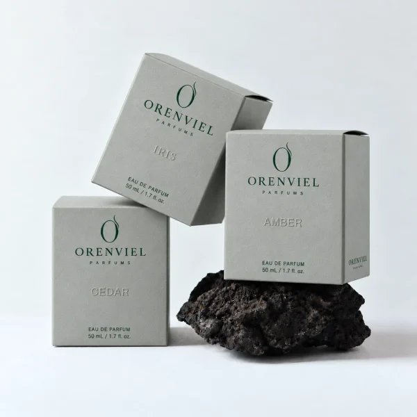 Mist Gray paper perfume cartons — 雾灰