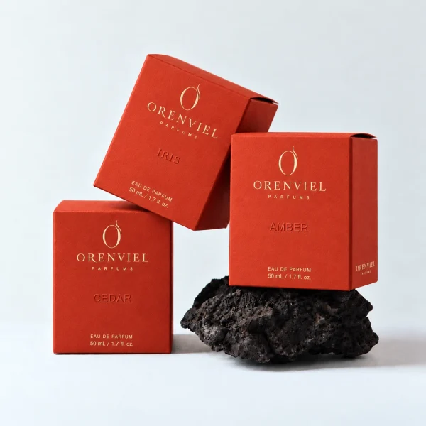 Scarlet paper perfume cartons — 绯色