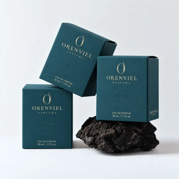 Deep Teal paper perfume cartons — 深青绿(临时名称)