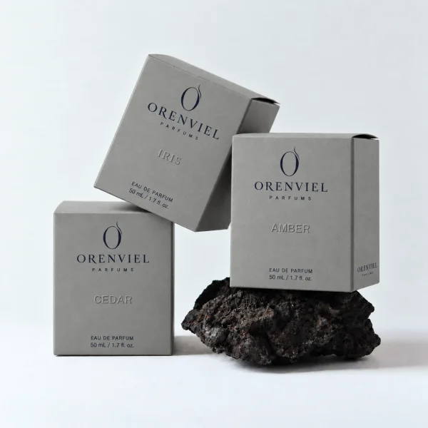 Plain Gray paper perfume cartons — 素鼠